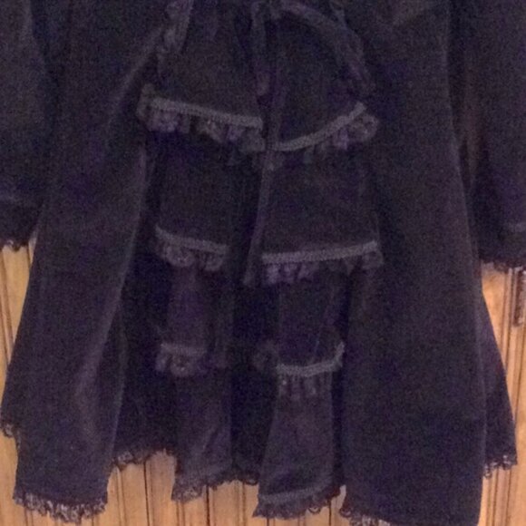 Black velvet Spin Doctor Steampunk Coat - Picture 4 of 9